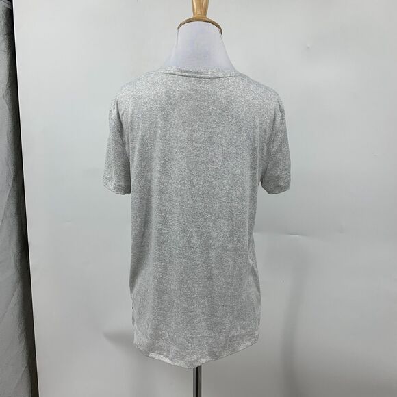 Eddie Bauer Sleepwear V Neck Tee Womens S Small Gray Short Sleeve Stretch Shirt - Picture 5 of 10